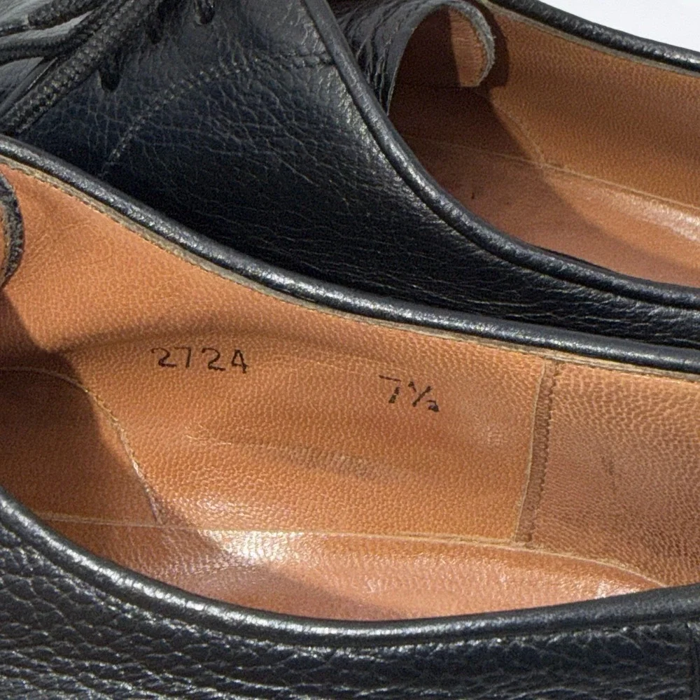 To Boot New York Adam Derrick Made In Italy Black Derby Dress Shoes Mens Sz 7.5